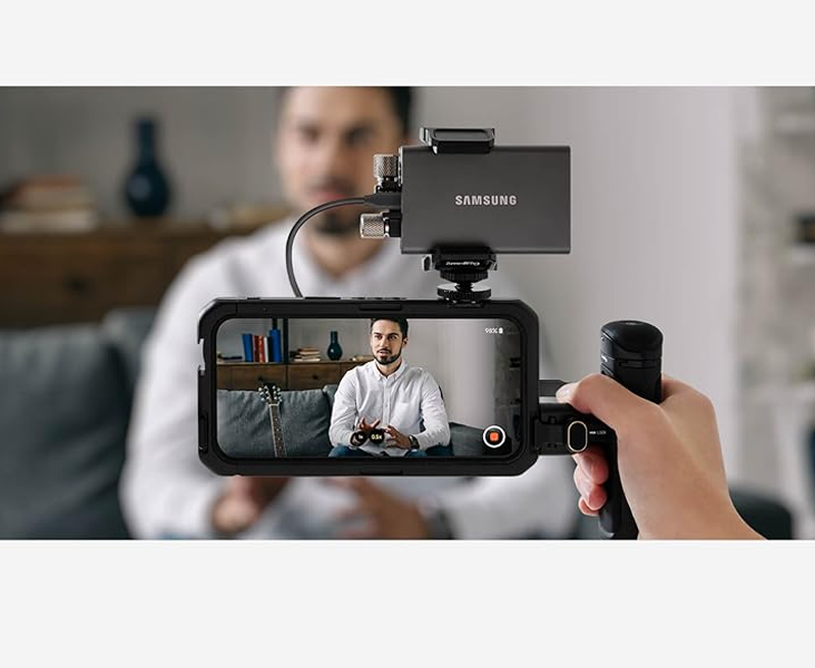 Samsung T7 SSD used for video production