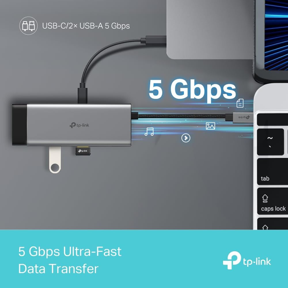 TP-Link USB C Hub connected to MacBook